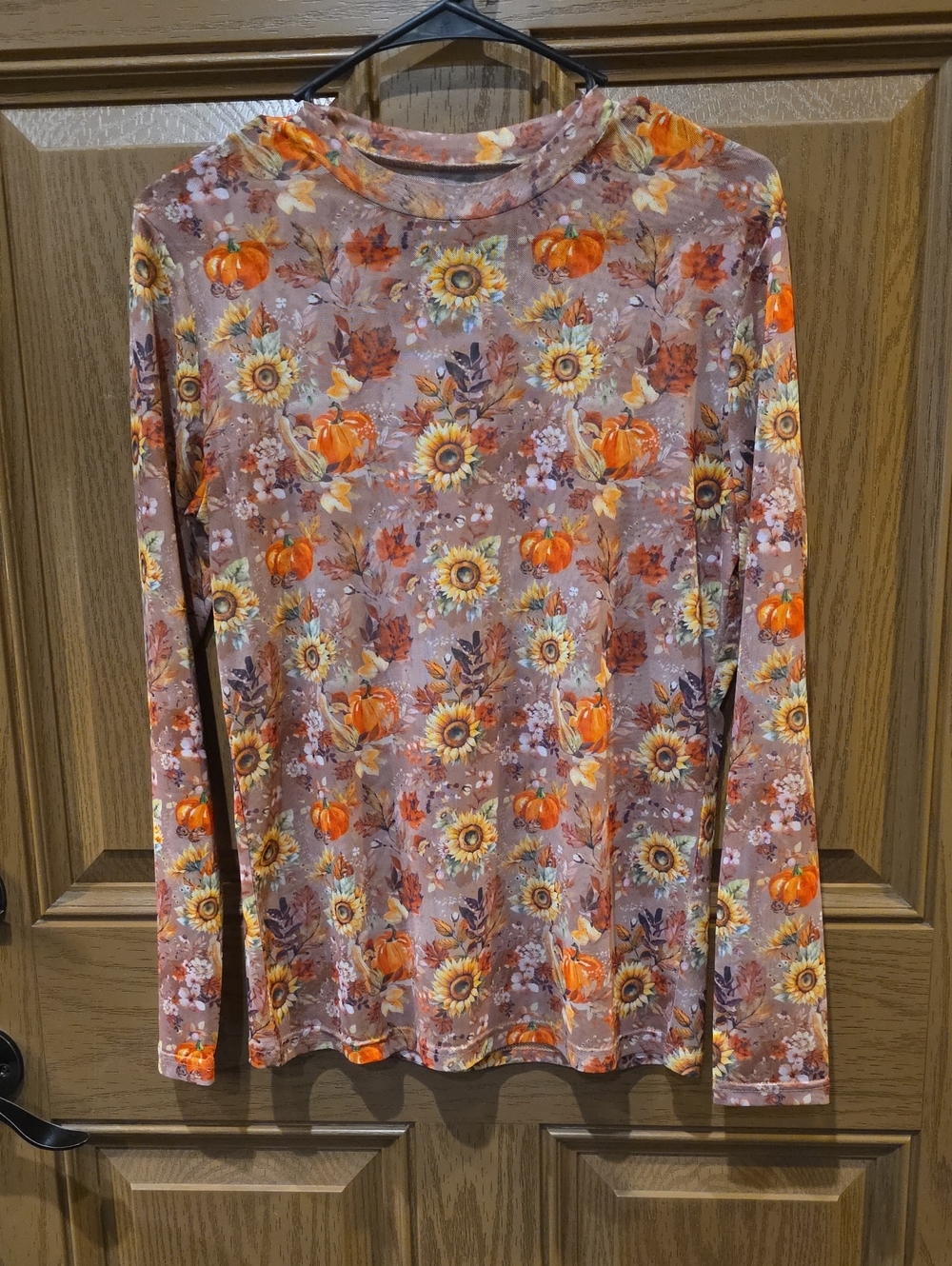 Sheer Fall Long Sleeve Top Size M